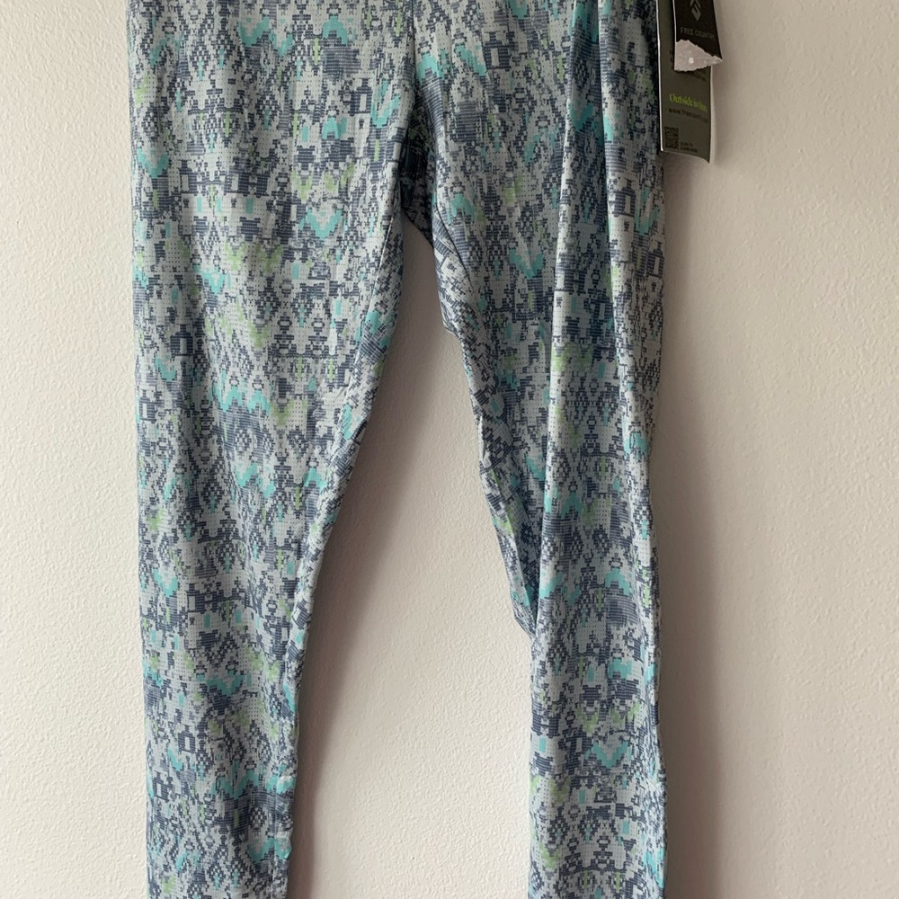 Free Country Girls' Teal Blue Gray Printed Leggings